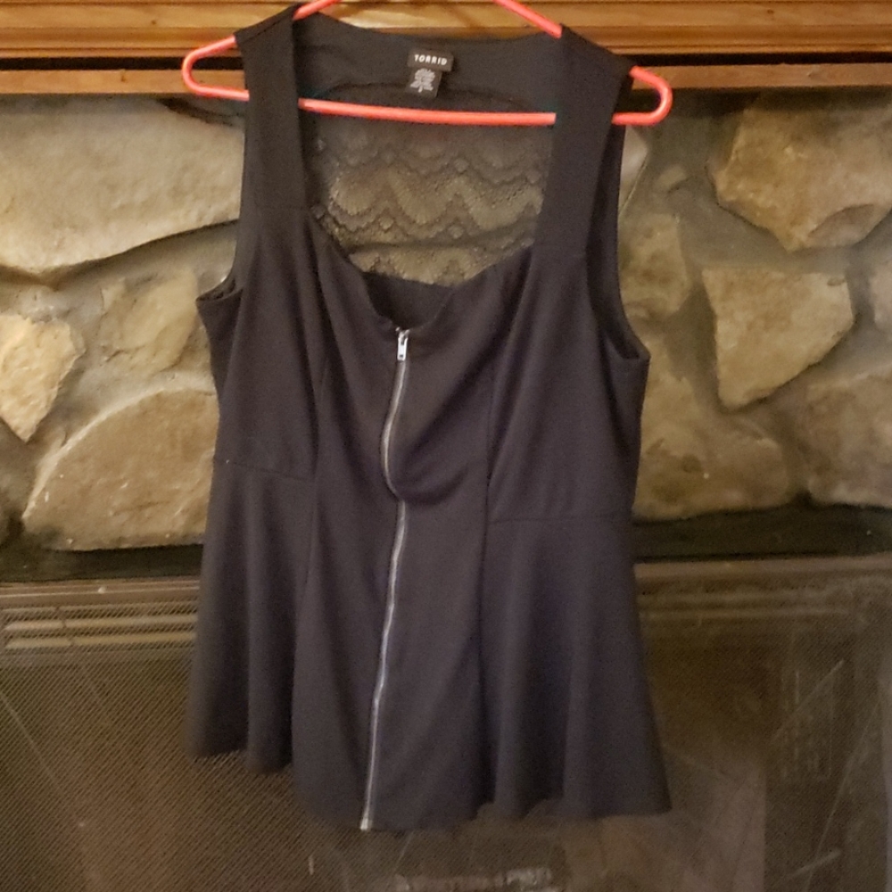 Black Zip up Shirt